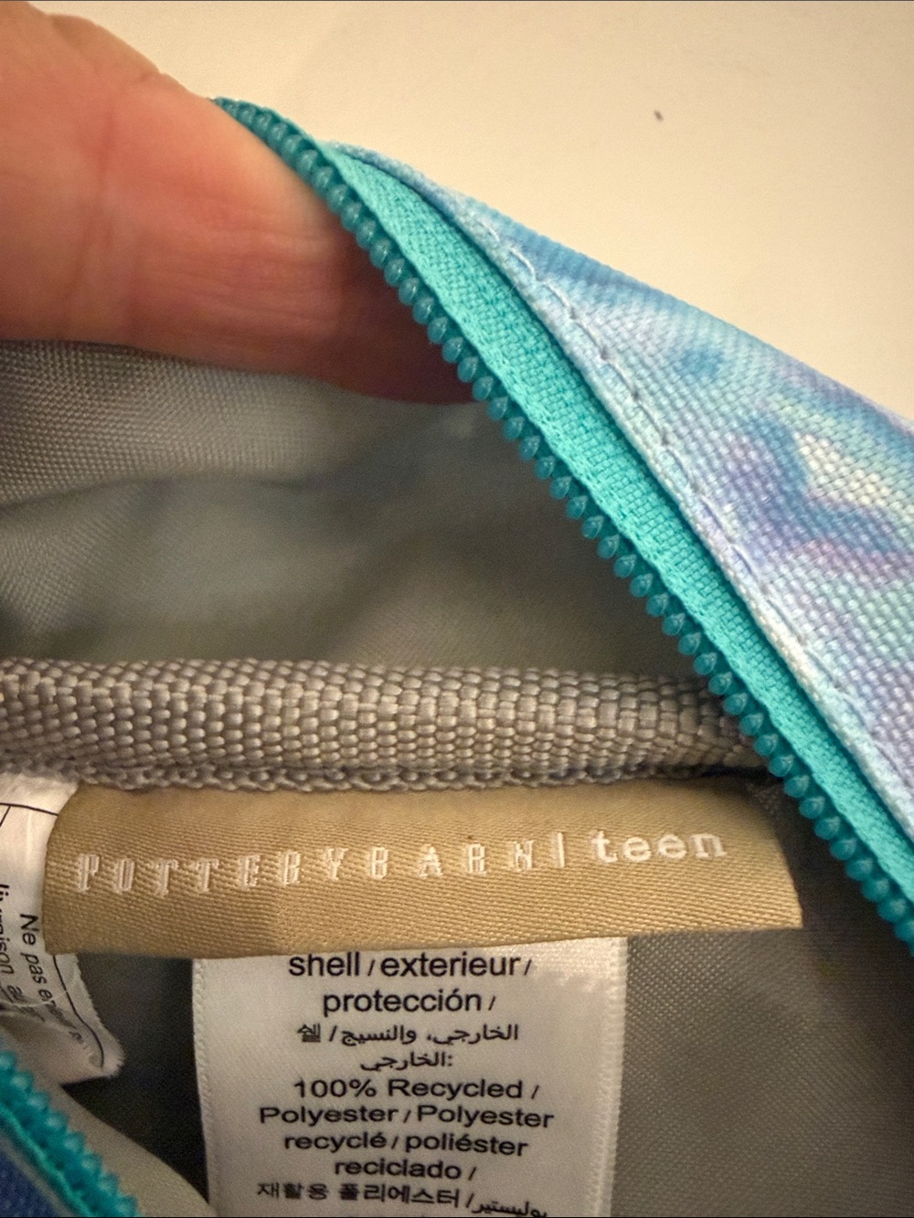Pottery Barn Teen Tie-Dye Backpack in Aqua and Purple - Picture 5 of 5